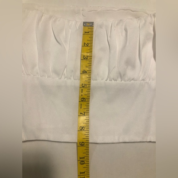 Princess Polly white long sleeve crop top, side zip, 20 - Picture 10 of 10